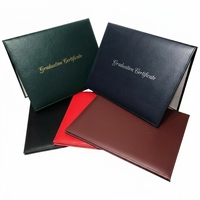 Cubierta de Cuero Sintético para Certificado con Logotipo Personalizado, Porta Diplomas A4 A3, Fabricante Mayorista para Graduación, Premiación Escolar