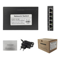Coque en métal 2 répartiteur de commutateur PoE Gigabit Uplink 48V 10 100M 5 commutateur réseau Ethernet 8 ports pour caméra Ip