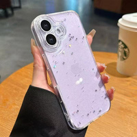 NOUVEAU Coque de téléphone scintillante Bling Star à paillettes pour iPhone 18 17 16 15 14 13 12 11 Pro Max Plus, transparente avec poudre scintillante