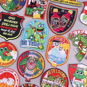 オランダOeteldonkカーニバル刺繍パッチ衣服用Oeteldonkエンブレムアイアンオンパッチ装飾用Festiva DIY - Product Image 4