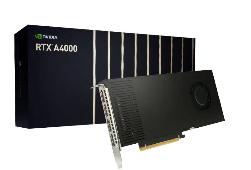 NVIDIA Graphics Hot Selling 16GB Gddr6 256 Bit Rtx A4000 Single-turbo Professional Graphics Card
