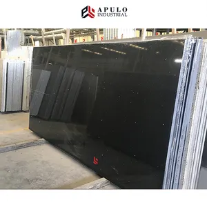 Factory direct natural black dark galaxy star shining granite slab white star sand marble stone tile for toilet kitchen