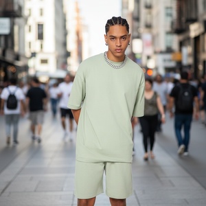 T-shirt da <span class=keywords><strong>uomo</strong></span> di alta gamma, di marca, alla moda, estiva, in cotone romano 230g, 100% cotone, a maniche corte/mezze maniche - Product Image 1