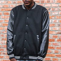 Veste de baseball pour homme, coupe slim, en polaire, style universitaire, unie