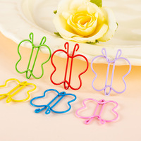 Clips de Papel con Forma de Mariposa para Tarjetas de Regalo, Clips Metálicos con Forma de Animal para Niñas, Estudiantes, Marcadores de Libros, Oficina, Papelería Escolar