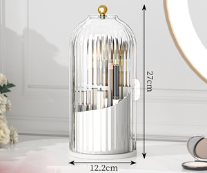 Rõ ràng nhựa <span class=keywords><strong>make</strong></span> up Brushes phân loại Organizer chủ Bảng trang trí nội thất xoay trang điểm Brushes lưu trữ Box trường hợp - Product Image 6