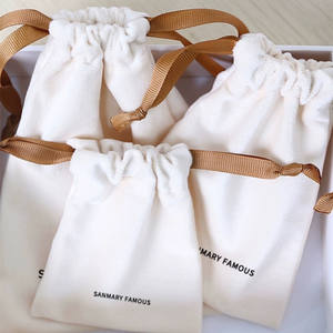 Xincai קידום מכירות מותאם אישית קטן שרוך תיק מתנה תיק 8*10 ס "מ עם ידית חבל ורוד עם הדפס לוגו - Product Image 2