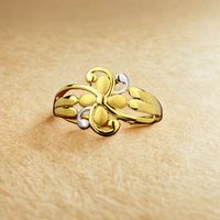 Cincin Emas Pola Gelombang Berhias Manik-Manik |   Desain Bertekstur untuk Pakaian Sehari-hari Wanita |   Emas Kuning 2.150 Gram yang Elegan