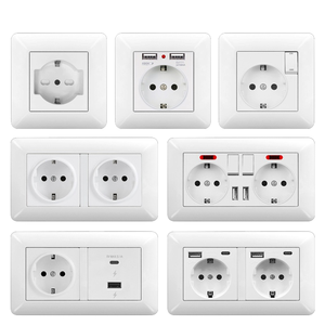 Arc Trắng Đức ổ cắm tiêu chuẩn Bảng điều chỉnh 16A 250V IP20 chuyển đổi tường nhà - Product Image 3