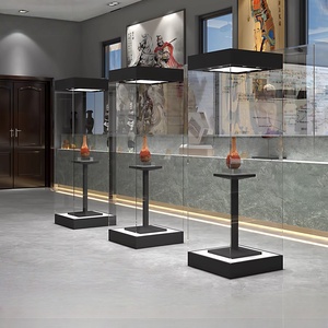 美術品、宝石、収集品用の博物館展示ケース - LED照明付き、環境に優しく、耐久性があり、カスタマイズ可能なガラス製の重厚な陳列ケース - Product Image 1