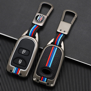 Accessoires automobiles intérieur en alliage de Zinc couverture de clé de voiture Silicone clé de voiture coque Fob support adapté pour Hyundai <span class=keywords><strong>Kia</strong></span> - Product Image 4