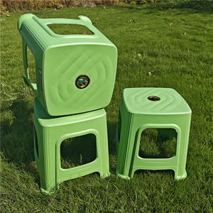 Living Room <b>Stool</b> 50cm Stackable <b>Plastic</b> Modern Design Home Furniture - Product Image 3