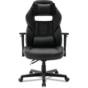Silla de Juego Ergonómica Alera Estilo Racing, Soporta 275 Libras, Altura del Asiento 15.91-19.8 Pulgadas, Asiento/Respaldo con Acabado en PU Negro/Gris, Fabricada en Metal - Product Image 6