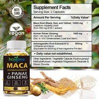 OEM Private Label Maca Ashwagandha Panax Ginseng 20:1 Extrakt Komplex Softgels Energie Ausdauer Geistige Konzentration Unterstützung Vegan Erwachsene