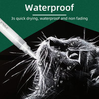 Marqueur Acrylique de Gros pour Surlignage 0.7mm 3mm 6mm, Stylo Peinture Blanc à Séchage Rapide pour Surlignages et Détails en Peinture