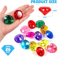 Cristaux colorés, bijoux de trésor pirate, pierres précieuses en acrylique, diamants en plastique, pierres décoratives pour remplissage de vases, décorations de fête