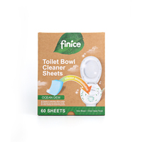 FNC936 Finice Nettoyant WC Solide Écologique Jetable et Pastille Détartrante avec Parfum Frais Formule Super Concentrée