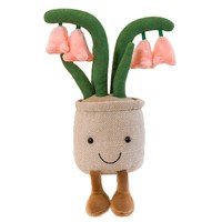 Décoration créative simulation harebell pot en peluche cactus jouet COM simulation pot de plante