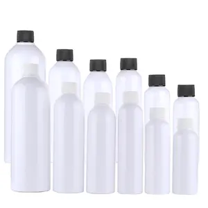 In Stock PET Shower Lotion Hair Conditioner Shampoo Bottle 50 100 120 150 200 250 300 500ml Clear White Plastic Bottles With Cap