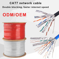 Cable de Red Ethernet para el Hogar C6A SFTP, Venta de Fábrica, Cubierta de PVC 23AWG, 8 Conductores, Longitud de 305M/500M