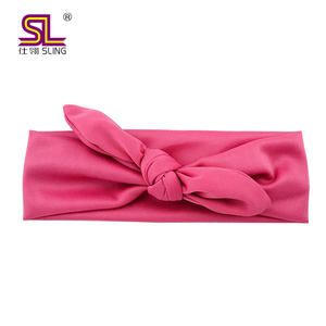 Diadema elástica suave para niña, Diadema con lazo de oreja de conejo para niños - Product Image 6