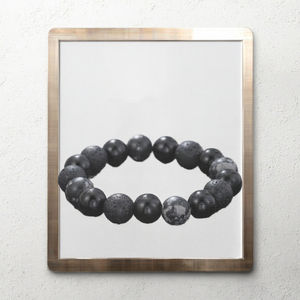 CRAFTS HUB Artificial Resin Stone Beaded <b>Bracelets</b> Assorted 8mm 10mm Punk Geometric Unisex Anniversary - Product Image 3