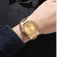 Montre à quartz pour homme VVS, boîtier en acier inoxydable de 40 mm, bracelet étanche 30 m, style business décontracté, date, lumineuse
