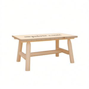 Solid Spruce Wood Coffee <b>Table</b> Natural Tone Durable Rustic Modern Living Room Furniture - Product Image 1