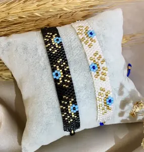 Grosir Perhiasan Miyuki Buatan Tangan Boho Gelang Mata Jahat Bisuteria untuk Wanita