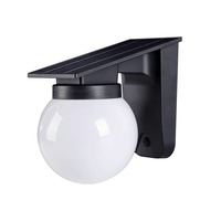 Luz de pared solar LED impermeable IP65 moderna, luces de jardín exteriores blancas cálidas, ROHS certificada, montada en la pared para uso en exteriores