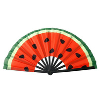 Vente en gros de éventails portables durables de couleur unie, imprimés avec logo personnalisé, pour la danse en ligne, la danse au sol et les fournitures de fête