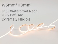 Éclairage de placard, néon fin 5*3mm, 24V, IP65, 3000K, 4000K, 6500K, blanc unique, flexible, découpe libre, étanche, néon LED pour extérieur et intérieur