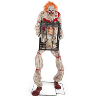 Grande cage à effaroucheurs électrique sensible pour Halloween, accessoire terrifiant en plastique, décorations pour la fête des fantômes, aménagements de maisons hantées