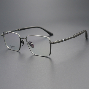 H2414 Full-Frame Pure Titanium Buffalo Horn <strong>Eyeglasses</strong> Dual Material <strong>2026</strong> Fashionable Best-Selling Style - Product Image 2