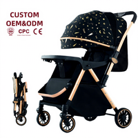 Poussette bébé High View en métal pour nouveau-nés, cadre en acier inoxydable, pliable, bidirectionnelle, portable, avec positions assise et allongée