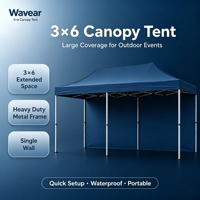 Tente commerciale pop-up 3x6 m à triple couche, installation rapide, pour salons professionnels, événements sportifs, expositions en extérieur et activités marketing