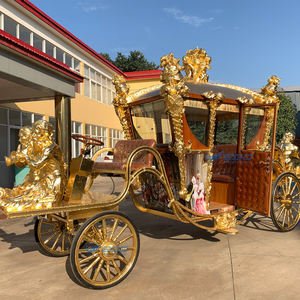 Calèche de mariage royale, style palais moderne, calèche électrique sans chevaux, pneus en caoutchouc massif, couleur personnalisée, garantie de 2 ans - Product Image 5