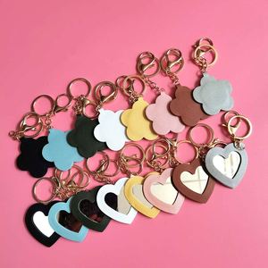 Wholesale <b>Compact</b> <b>Mirror</b> With Keychain Private Label Cute Heart Shape Mini Hand <b>Mirrors</b> Keychain for Girls - Product Image 5