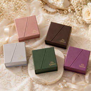 Custom Logo Double Door Rectangle Cardboard Jewelry Packaging <b>Box</b> Foam Magnetic Snap Closure for Jewelry Brands Gift Store - Product Image 1