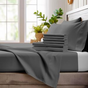 100% Cotton <strong>Bed</strong> <strong>Sheets</strong> 400TC <strong>Fitted</strong> Mattress Cover Set with Elastic Stitched Technique - Product Image 3