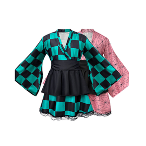 Nouveau design de kimonos japonais, <span class=keywords><strong>costume</strong></span> de cosplay Anime Kamado Tanjiro <span class=keywords><strong>Nezuko</strong></span> pour la fête d'Halloween - Product Image 5