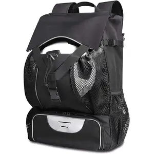 Basketball Sports Backpack Polyester Laptop Bags with Shoe Compartment and Volleyball Football Pocket School Student Back Pack