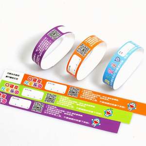 Bracelet en papier DuPont personnalisé pour événements, festivals de musique, billets d'entrée, identification jetable au poignet - Product Image 1