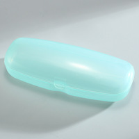 Étui à lunettes en plastique pas cher, translucide, couleur bonbon, boîte à lunettes, étui de protection pour lunettes de lecture