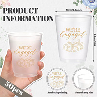 Gobelets personnalisés pour faveurs de mariage 9oz 12oz 16oz en plastique PP sablé pour événements