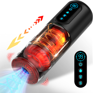 Masturbador masculino automático, 9 modos de succión de empuje giratorio, máquina sexual Stroker de calefacción, pantalla LCD, juguete sexual para hombres Para uso vaginal - Product Image 1