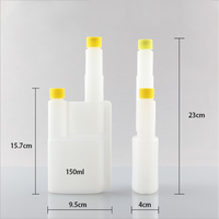 Bouteille doseuse à double col en plastique HDPE de 100 ml, 500 ml, 1000 ml