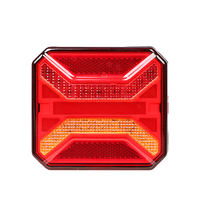 Feu arrière combiné universel carré à LED 12V/24V, étanche IP67, pour camion, tracteur, remorque, camping-car, véhicule utilitaire lourd
