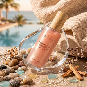 Luxury 100ml Frosted Glass Shimmer Body Oil <b>Spray</b> - Instant Radiant Glow and Deep Nourishing - Vegan Private Label Trend 2026 - Product Image 1