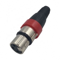 Connecteur de prise de microphone femelle rouge jaune bleu vert noir 3 broches Mini XLR